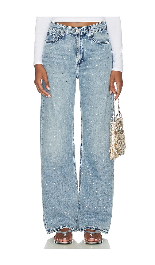 Rag & Bone Featherweight Logan Embellished Wide Jeans