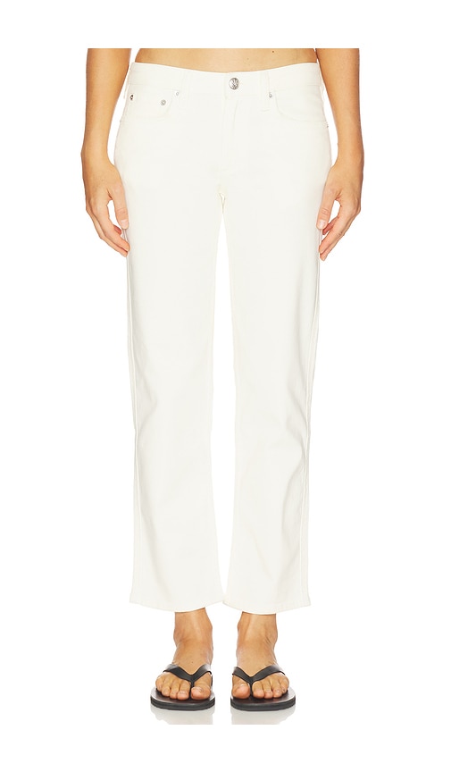 Rag & Bone Harlow Low Rise Ankle Straight Jeans In Sand