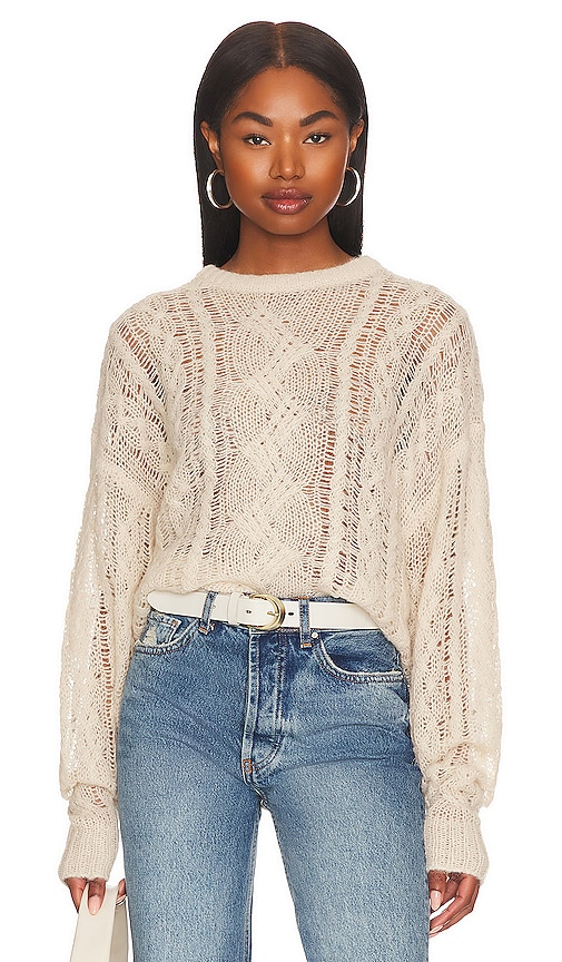 Rag & Bone Cynthia Oversized Crew in Oatmeal