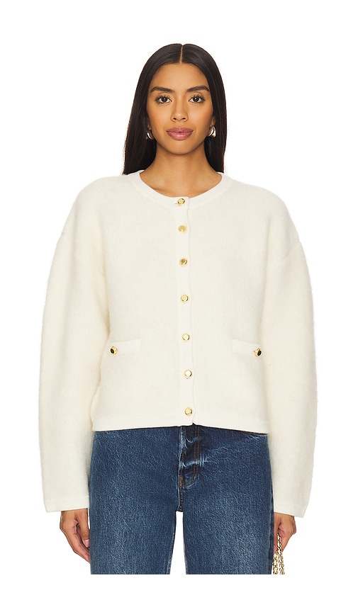 Shop Rag & Bone Kaia Boucle Cardigan In Ivory