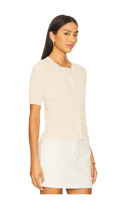 Rag & Bone Stacy Short Sleeve Cardigan In Brown