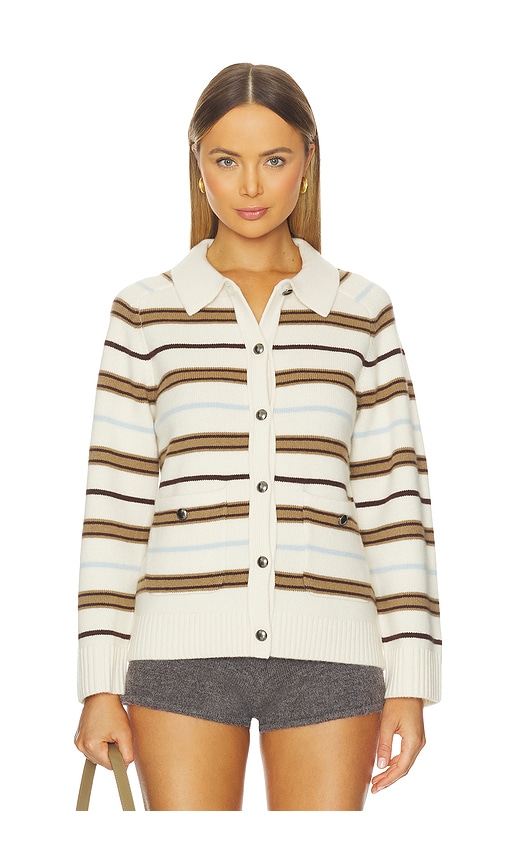 Rag & Bone Peggy Striped Oversized Cardigan In Multi