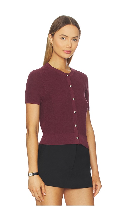  Rag & Bone Dina Short Sleeve Cardigan In Red. Size Xs. Also In S. 
