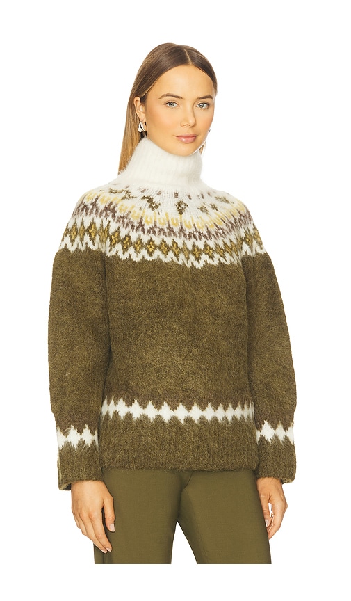 Rag & Bone Beth Oversized Fair Isle Turtleneck In Multi