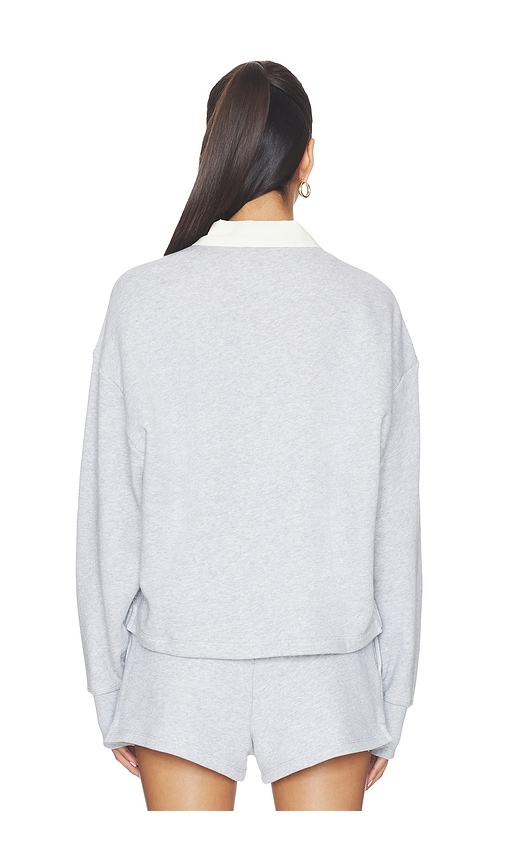  Rag & Bone Oversized Polo-sweatshirt Im Vintage Look Aus Frottee In Light Grey. Größe Xs. Also In S, M. 