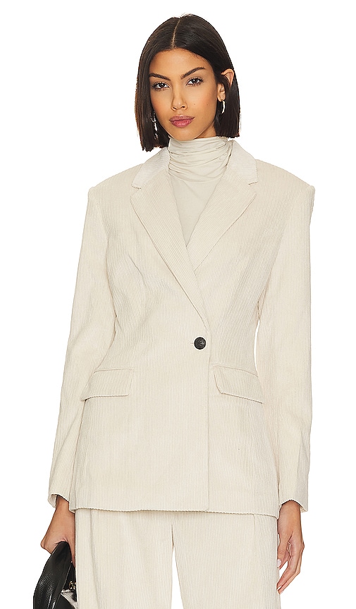 Rag & Bone Tessa Cord Blazer in Ivory