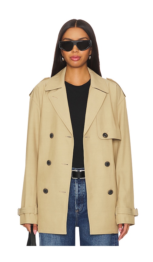 Rag & Bone Beverly Cropped Trench in Tan