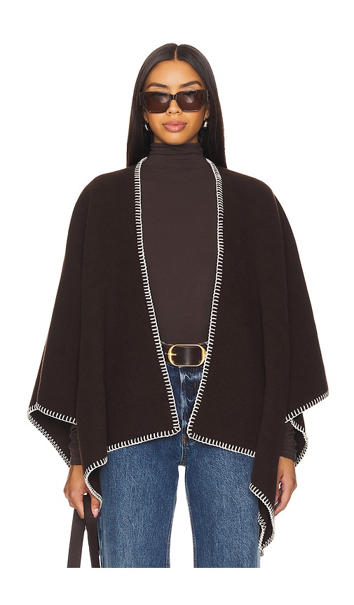 Shop Rag & Bone Ingrid Poncho In Mahogany