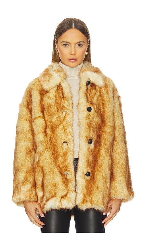 Rag & Bone Brenna Faux Fur Jacket In Brown