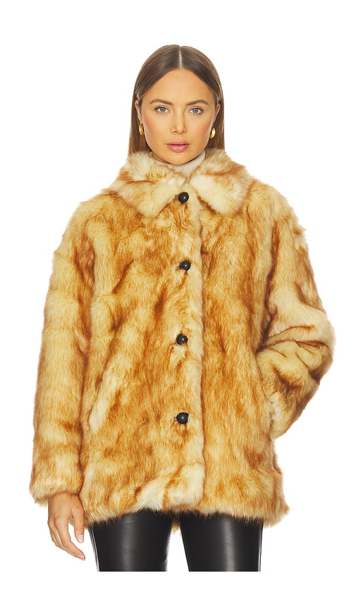 Rag & Bone Brenna Faux Fur Jacket In Brown