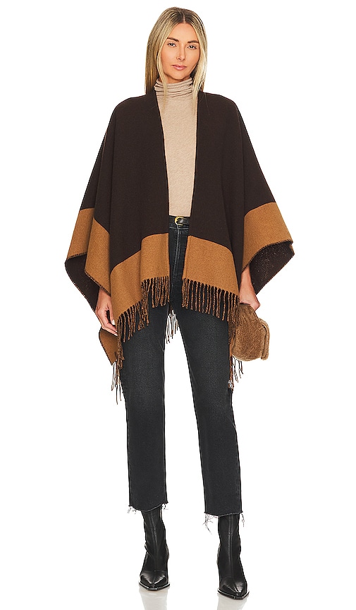 Rag & Bone Highlands Reversible Poncho in Espresso | REVOLVE