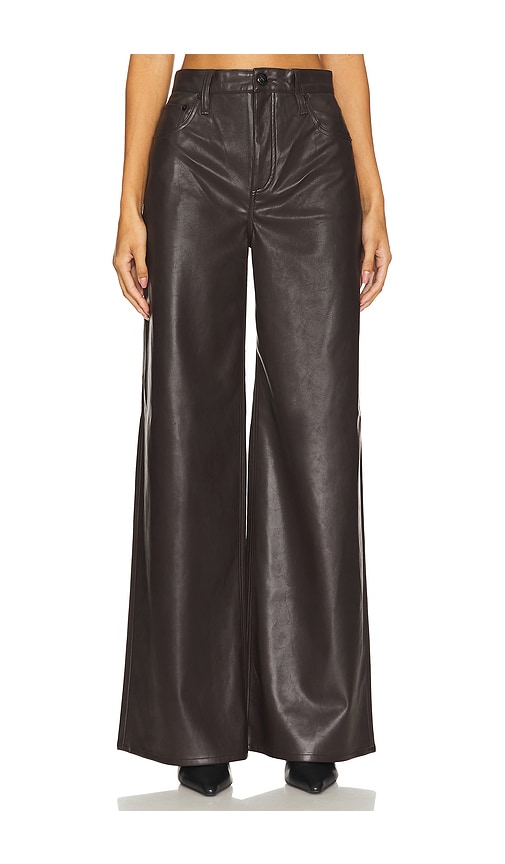 Rag & Bone Sofie Faux Leather Pant In 다크 브라운