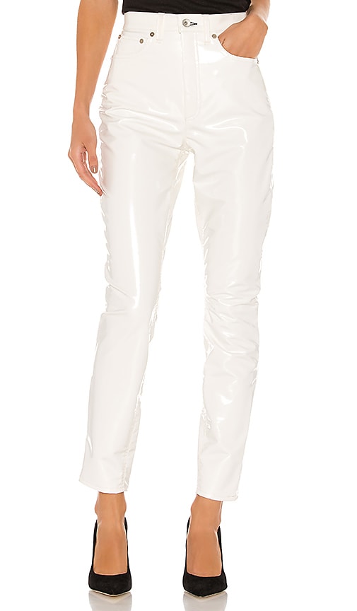 white vinyl pants