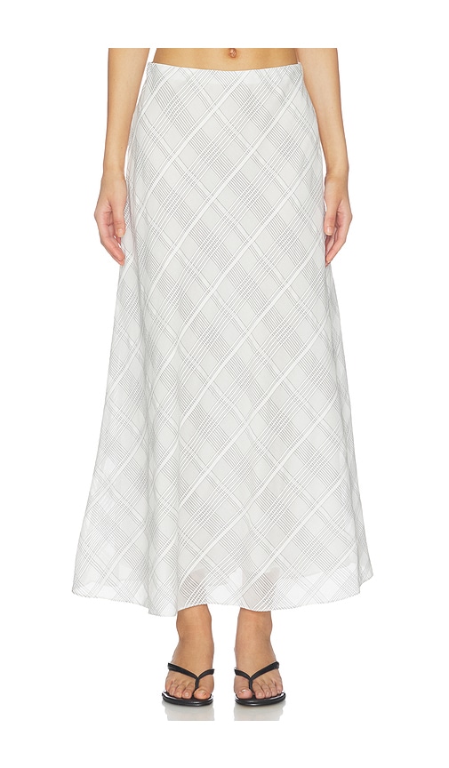 Rag & Bone Wren Plaid Skirt in White. - size L (also in M, S, XS)