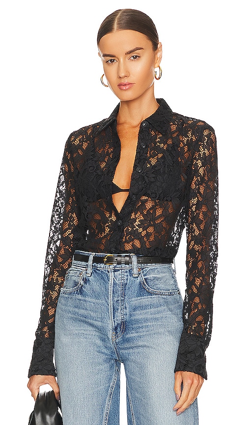 Yvette Lace Button Front Shirt  Rag & Bone –