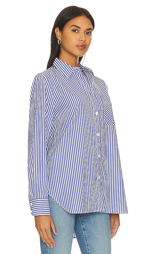 Shop Rag & Bone Maxine Button Down Shirt In Blue