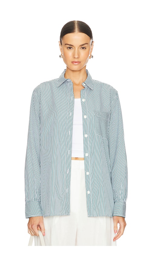 Shop Rag & Bone Maxine Button Down Shirt In Green