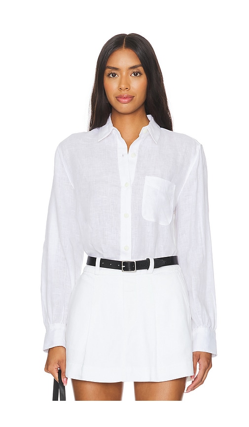 Shop Rag & Bone Maxine Linen Shirt In 화이트