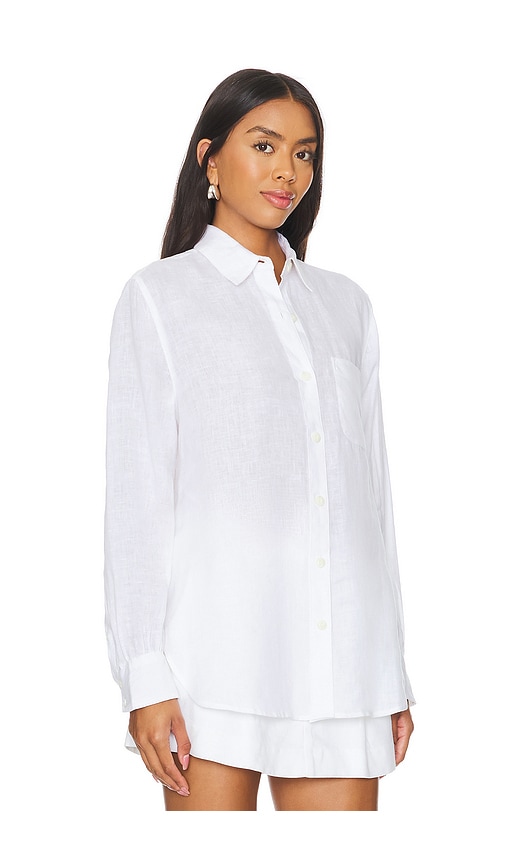 Shop Rag & Bone Maxine Linen Shirt In 화이트