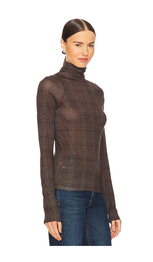 Rag & Bone Shaw Paneled Long Sleeve Tee Brwnmlt In Brown Multi