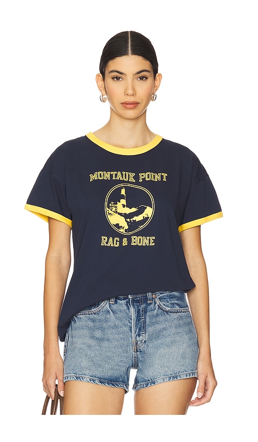 Montauk Boxy Ringer Tee in . Size M, S, XS, XXS - Rag & Bone - Modalova