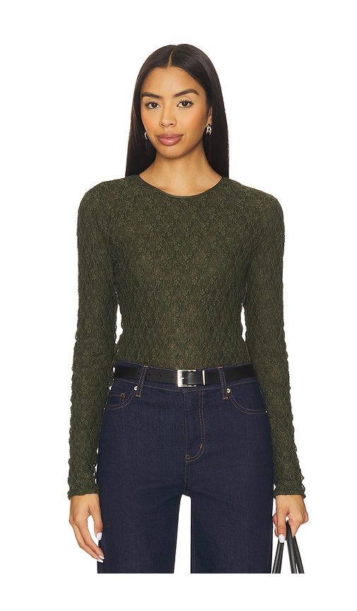 Rag & Bone Langarm-oberteil Ellie In Green