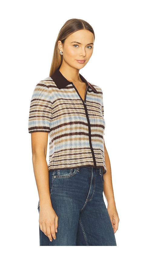  Rag & Bone Leva Short Sleeve Zip Polo Sweater In Ivory. Size S. Also In Xs. 