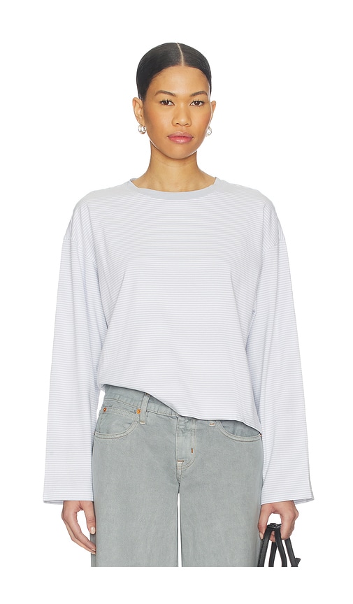 Rag Bone Kelly Stripe Boxy Long Sleeve Top en Baby Blue Taille XS Also en S 158 €