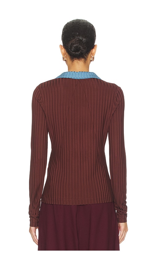  Rag & Bone Polo De Manga Larga Con Bloques De Color Natalia En Color Chocolate Talla M  (también En S, Xs). 
