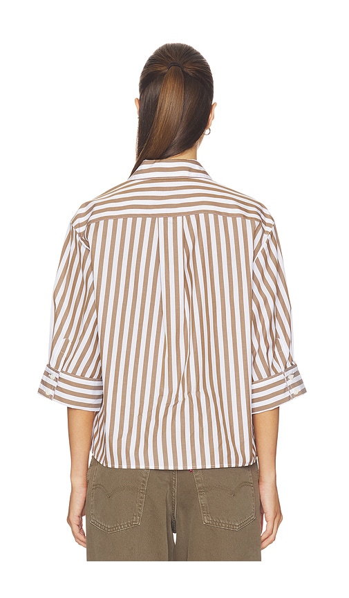  Rag & Bone Gestreiftes Popelinehemd Lucia In Brown. Größe S. Also In Xxs, Xs, M, L. 
