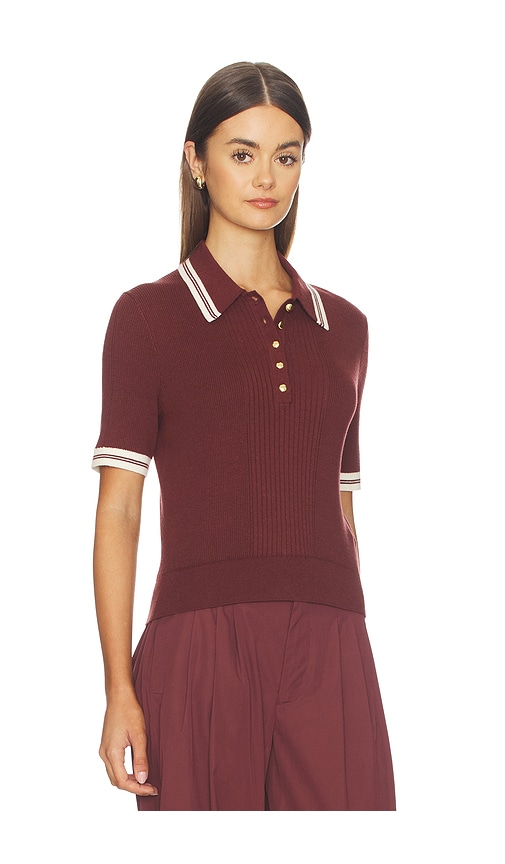  Rag & Bone Polo De Manga Corta Con Ribete Laurie En Color óxido Talla L  (también En M, S, Xs, Xxs). 