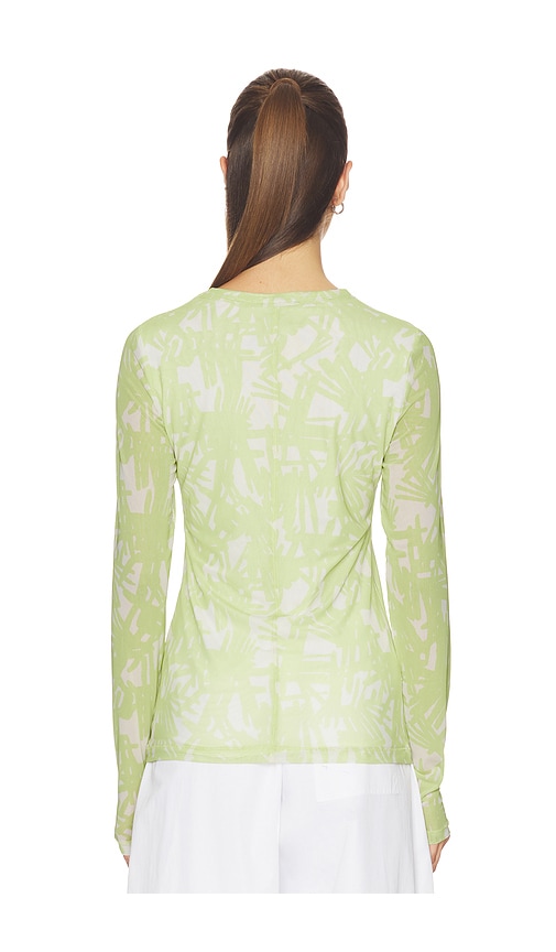  Rag & Bone Langarm-shirt Aus Mesh Mit Print Yana In Yellow. Größe Xxs. Also In Xs, S, M, L. 