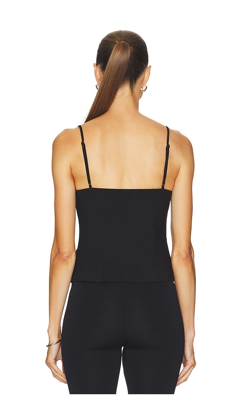  Rag & Bone Camiseta Sin Mangas Con Cuello Cuadrado Y Botones Irina En Color Negro Talla 0  (también En 00, 10, 2, 4, 6). 