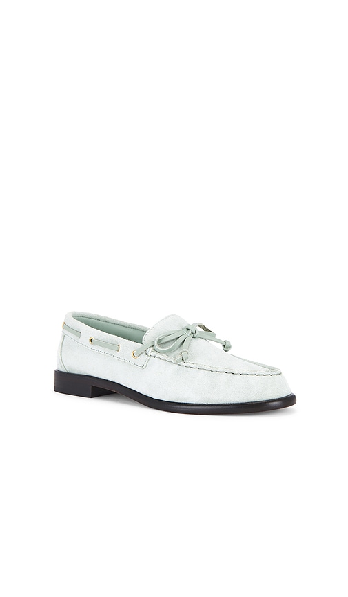 Rag & Bone Carter Suede Boat Loafers In Mint Suede