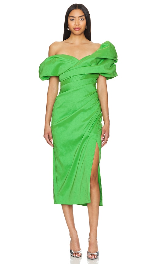 Shop Rachel Gilbert Gia Dress In Green