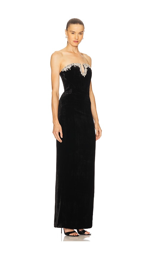 Rachel Gilbert Claudine Gown In Black