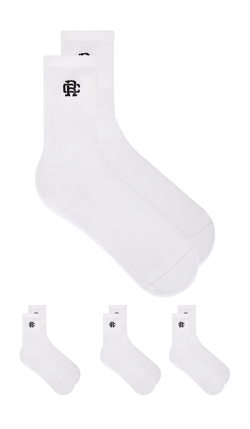 Reigning Champ 3 Pack Classic Crew Sock