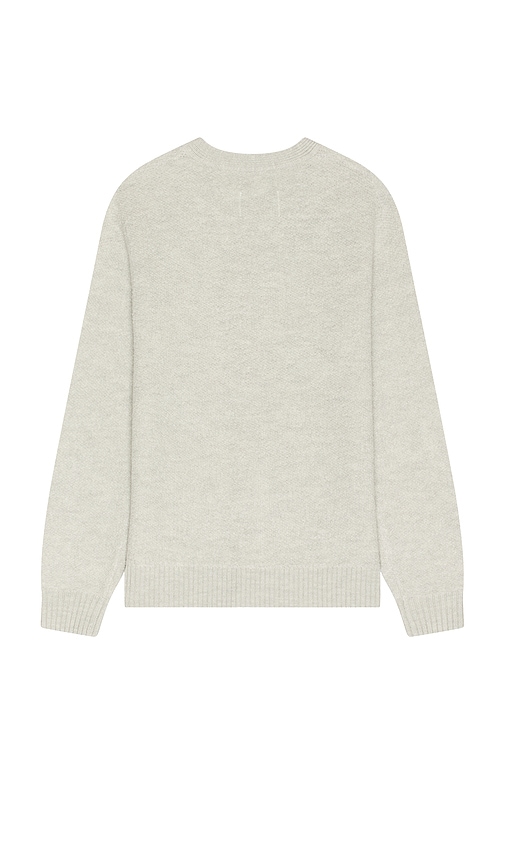 Reigning Champ Textured Boucle Turf Cardigan In Light Grey