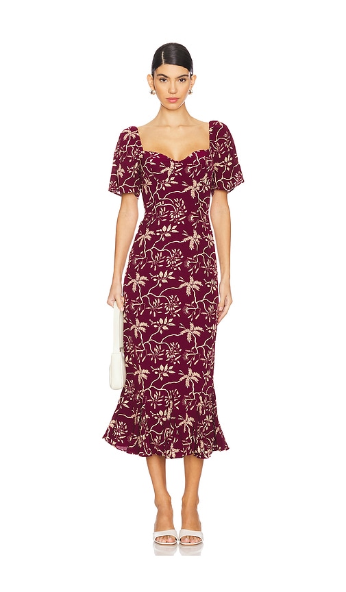 Shop Rhode Ramona Dress In Burgundy