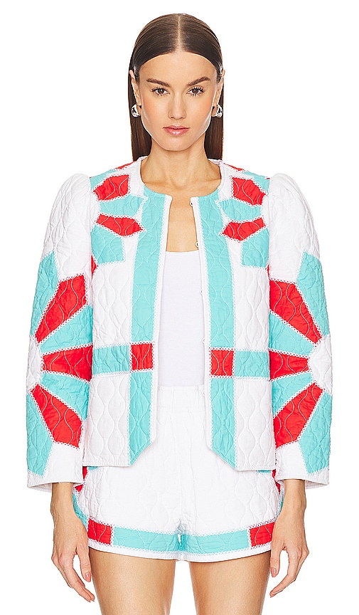 Shop Rhode Sabrina Jacket In Quilted Daisy