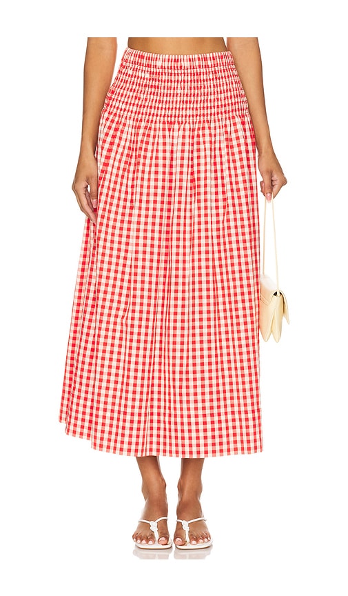 Rhode Lilou Skirt in Scarlet Toulouse Gingham