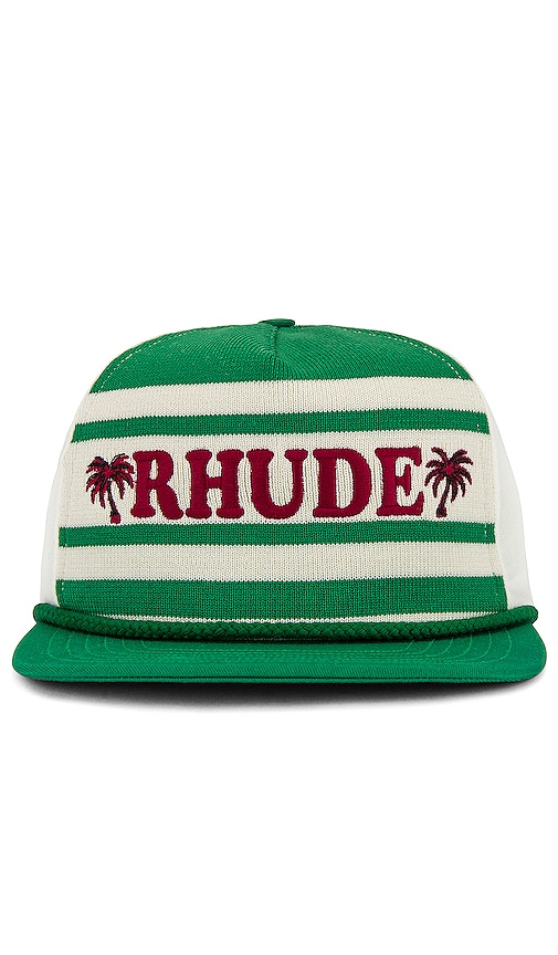 Rhude Beach Club Hat In Green/ Creame