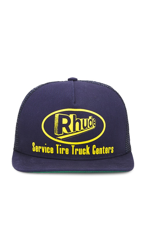 Rhude Service Trucker Hat in Navy