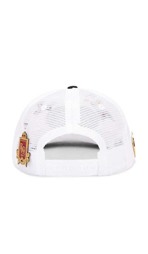 Shop Rhude Patch Mesh Trucker Hat In 黑色、白色