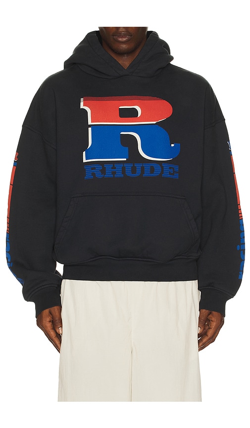 Rhude Split Petrol Logo Hoodie