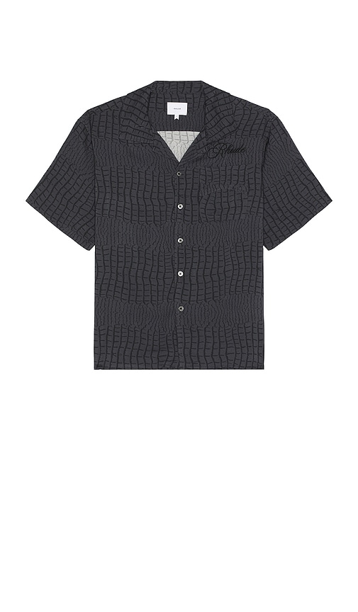 Rhude Croc Shirt in Black