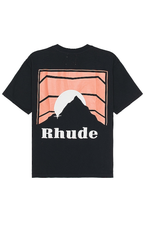 【関税込み】Rhude ブラック Lamborghini Moonlight Tシャツ Rhude X Lamborghini Moonlight Men's Graphic SS Black Tee