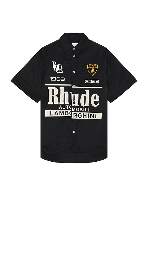 Rhude x Automobili Lamborghini Uno Button Up Shirt in Black