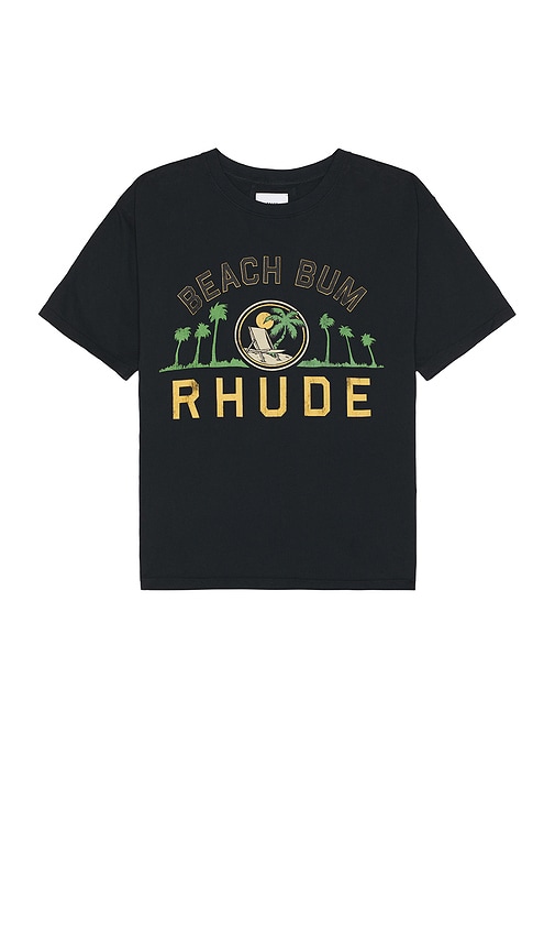 Rhude Palmera Tee in Vintage Black