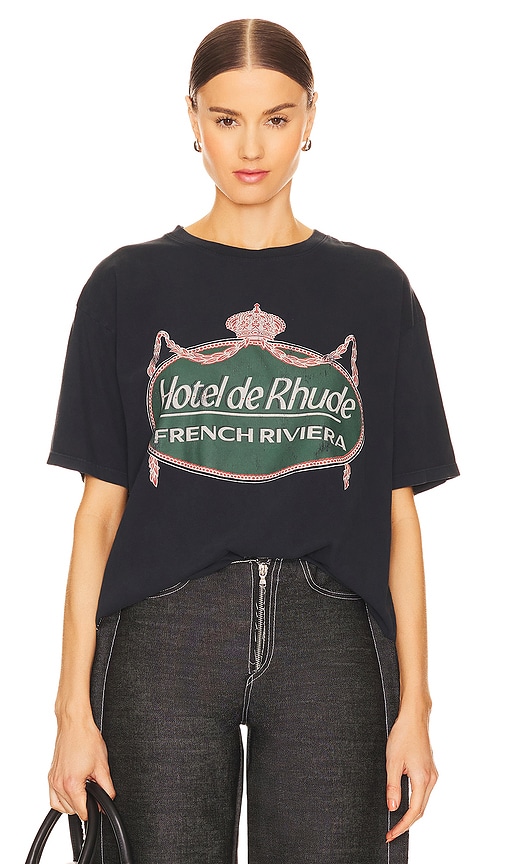 Rhude Riviera Tee in Vintage Black